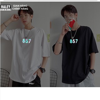 Áo Thun Unisex Form Rộng Nam Nữ Phản quang 857 phong cách Hàn Quốc TN141 Haley TEECHANCE