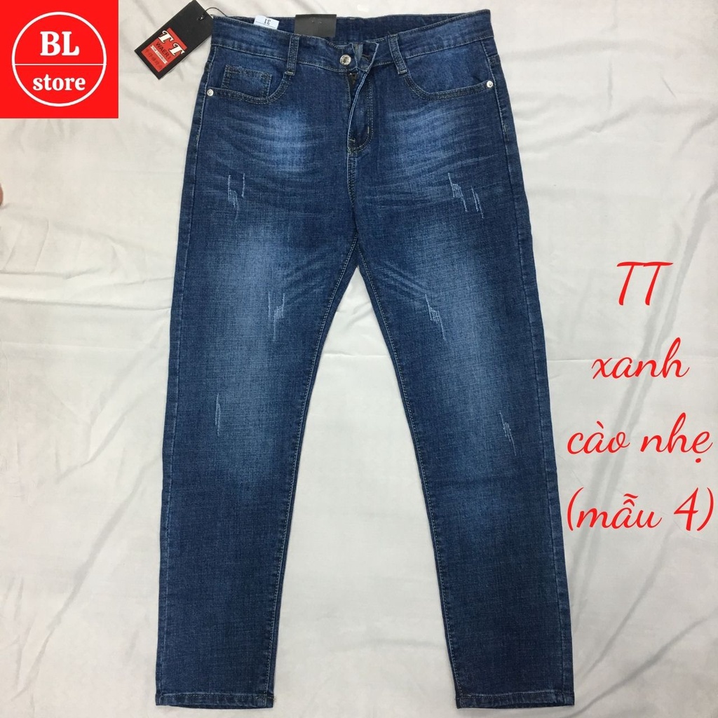 Quần bò nam đẹp cào rách gối, Quần jean nam đen trơn cao cấp phong cách | BigBuy360 - bigbuy360.vn