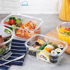 HỘP THỦY TINH 2 NGĂN ĐỰNG CƠM MANG ĐI LÀM CÓ THỂ SỬ DỤNG TRONG TỦ LẠNH HOẶC LÒ VI SÓNG
