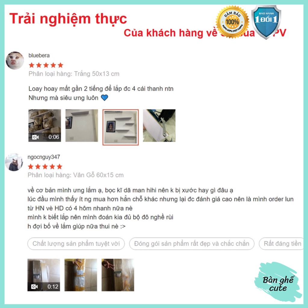 Kệ gỗ trang trí treo tường TopV decor thanh gỗ ngang gắn tường mini phòng khách phòng ngủ để cây cảnh Bàn ghế cute