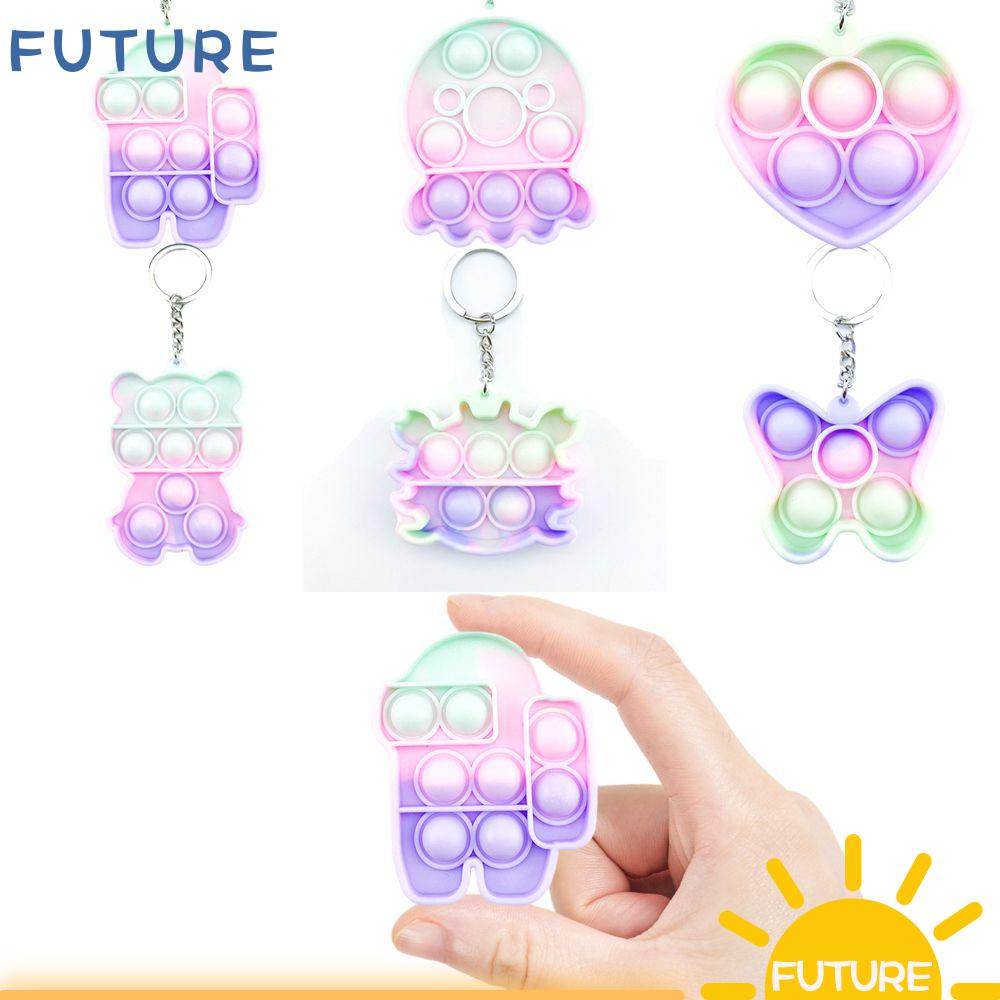 Móc Chìa Khóa Bằng Silicon Hình Cây Kem Vui Nhộn Giúp Giảm Căng Thẳng