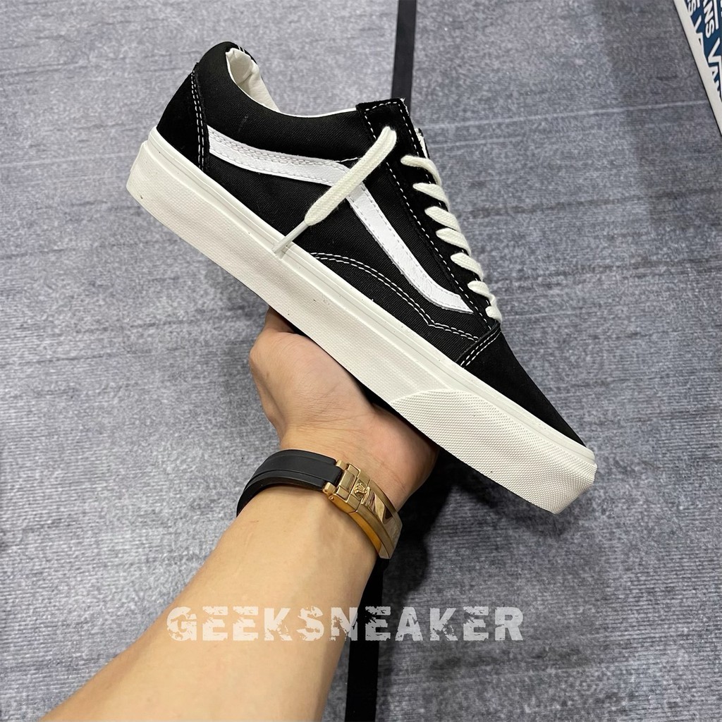 [GeekSneaker] Giày Vans Vault  - Viền bo / Dây Dày / Đế Nâu có căn/ Lưỡi gà dài/ gót bo/ Đế Bóng