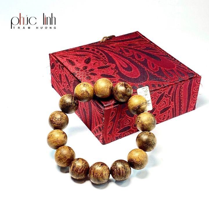 Vòng TAy Trầm Cao Cấp Indo Đen Quằn 16 ly PHÚC LINH