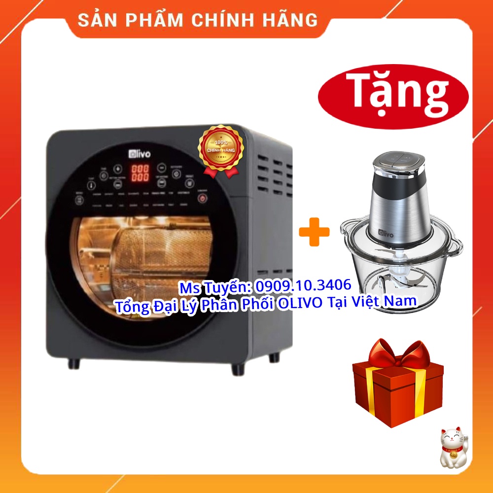 [Mã ELHADEV giảm 4% đơn 300K] [CHÍNH HÃNG] Nồi Chiên Không Dầu OLIVO AF15 - Thương Hiệu Mỹ