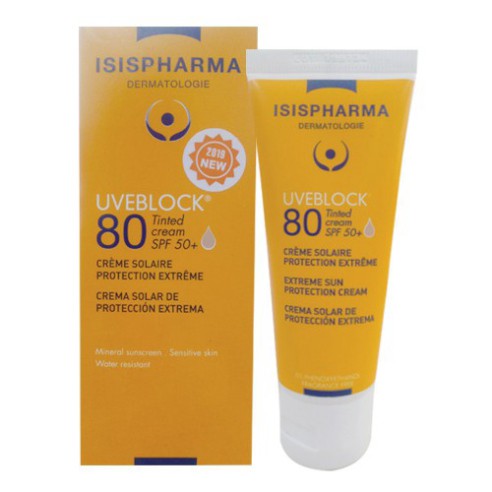 [CHÍNH HÃNG] Isis Pharma Kem Chống Nắng Bảo Vệ Cho Da Nhạy Cảm Uveblock Tinted SPF80+ 40ml (Có Màu)