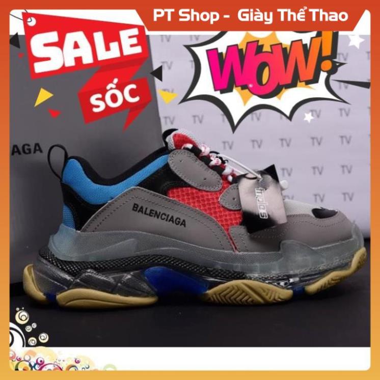 [FreeShip+ Hàng Cao Cấp] Giày Balen Đế Khí Cao Cấp Xanh Đỏ 1:1, Giày thể thao nam nữ Full phụ kiện Sneaker