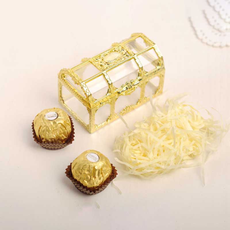 Mini Jewelry Box Candy Ring Earrings Storage Organizer Gold L