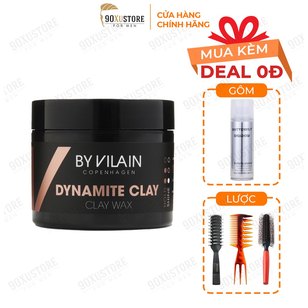 Sáp vuốt tóc nam By Vilain Dynamite Clay (Tái tạo kiểu tóc hoàn hảo)