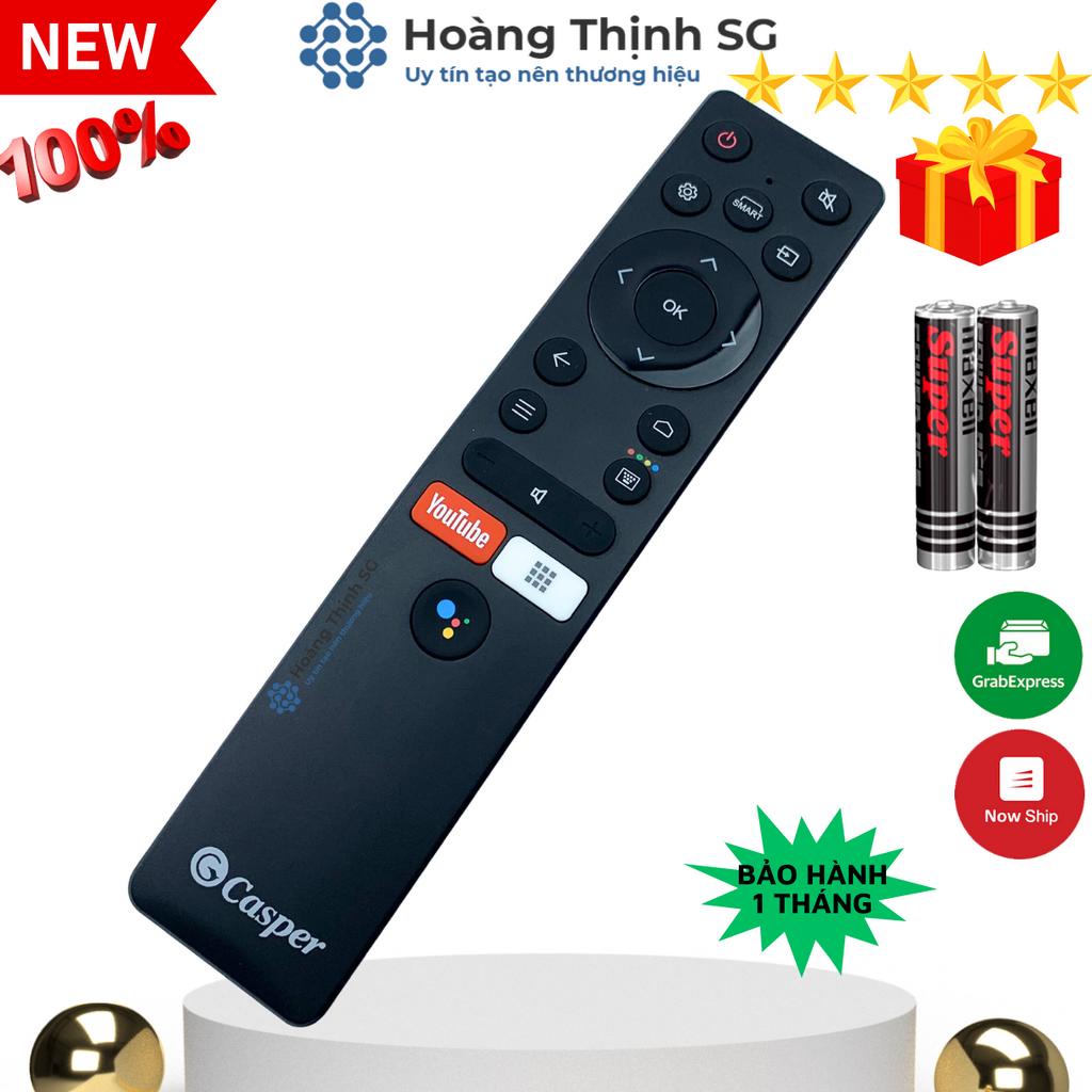 Remote điều khiển tivi Casper, Điều Khiển TV Casper Internet Có Giọng Nói - Tặng kèm pin