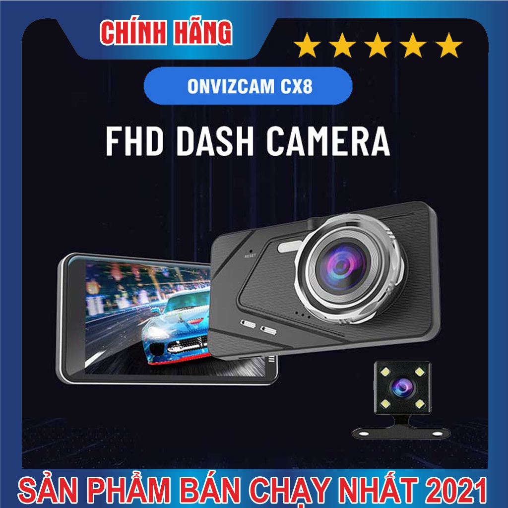 [CHÍNH HÃNG]Camera hành trình trước + sau ô tô ONTEKCO S18 Full HD 1080 siêu nét màn hình 4 inhp