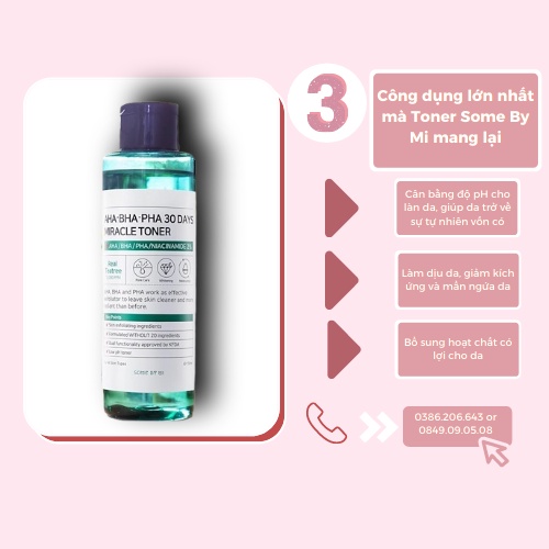 Nước Hoa Hồng Some By Mi AHA-BHA-PHA 30 Days Miracle Toner 150ml TN288