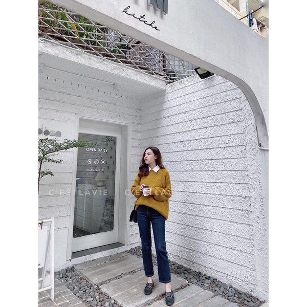 Áo len hàn quốc 4 tông màu chất cực kì dày dặn | BigBuy360 - bigbuy360.vn