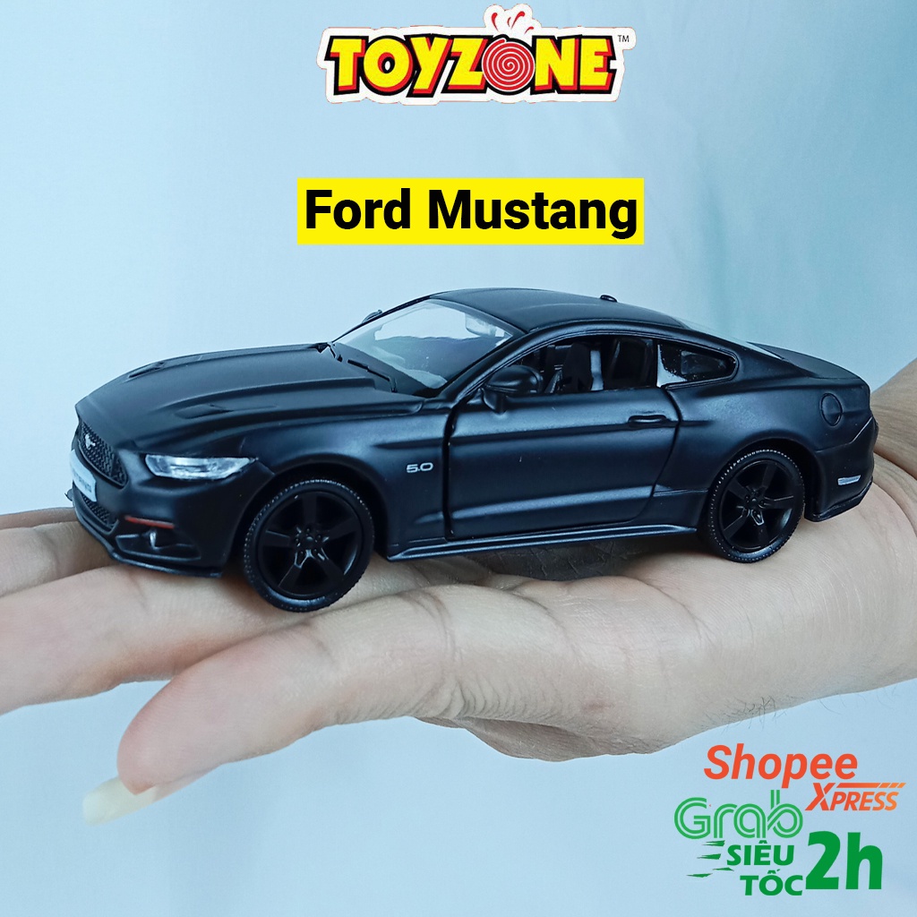 ✆ Xe mô hình tỉ lệ 1:36 Ford Mustang bằng sắt màu đen