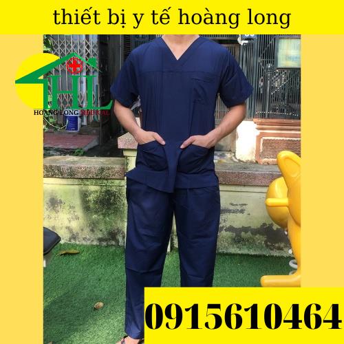 Bộ scrubs bác sĩ, quần áo y tế xanh navy nam, nữ các size S M L XL