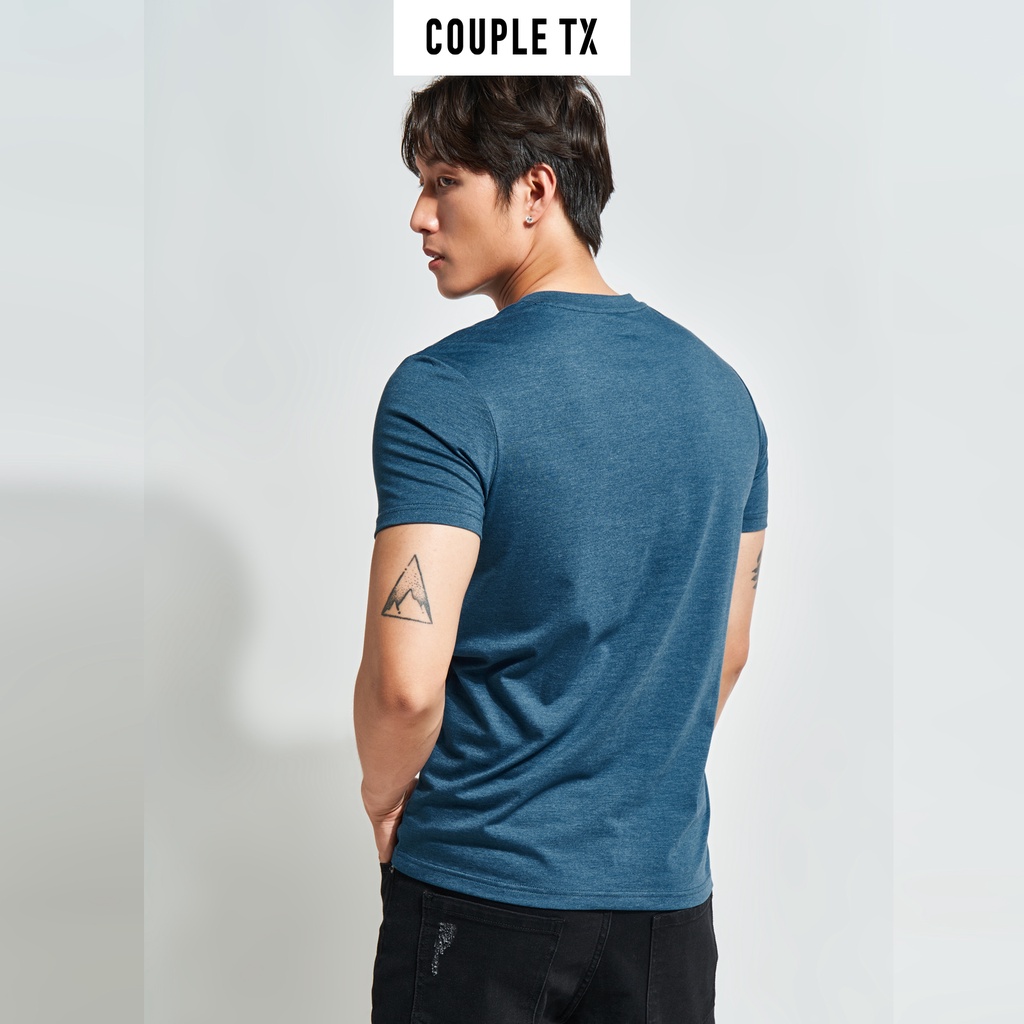 Áo Thun Cổ Tim Basic Nam Couple TX MTS 1119