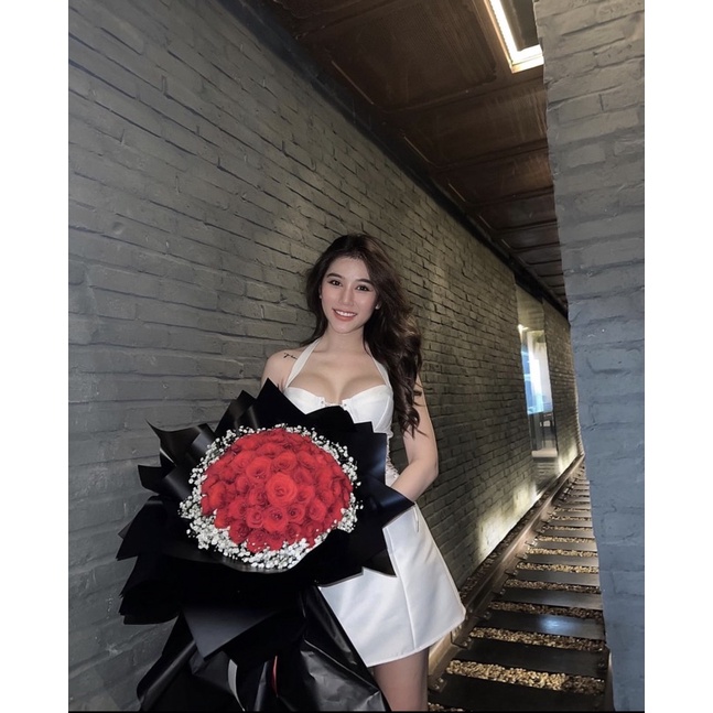 LESOVUR | LESAR DRESS | Đầm phi trắng đan dây