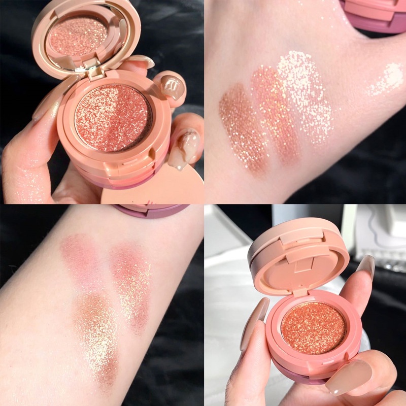 HERORANGE Bảng Phấn Bắt Sáng / Má Hồng 3 Trong 1 Đa Năng Màu Lì / Ánh Ngọc Trai Lấp Lánh Dành Cho Nữ