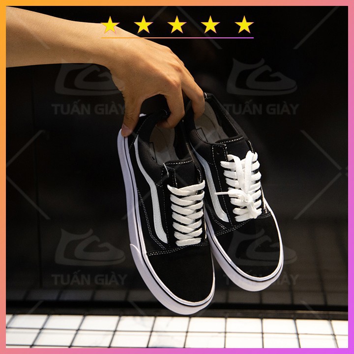 Giày VS OLD SKOOL mũi da lộn đế kếp sao su chống trơn trượt phù hợp quần jeans dễ phối đồ | BigBuy360 - bigbuy360.vn