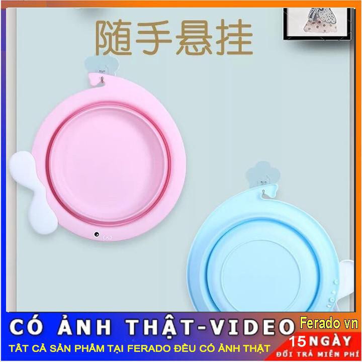 Chậu rửa mặt gấp gọn hình cá giá xưởng