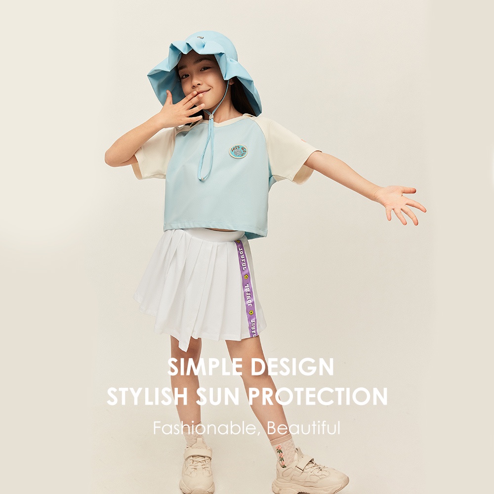 Mũ OHSUNNY vành rộng thông thoáng chống UPF50+ UV phong cách hè cho bé