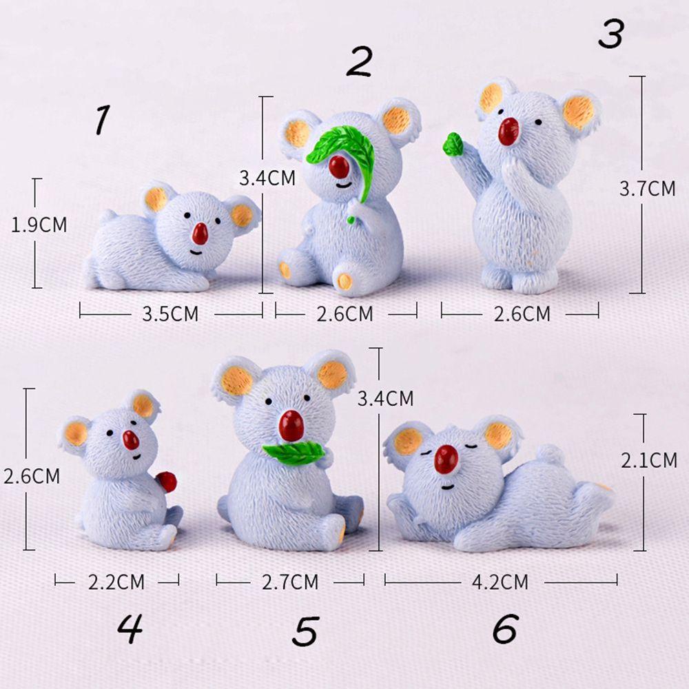 YIYU Đồ trang trí Gấu Koala Mini Bằng Nhựa Resin Dùng Trang Trí DIY