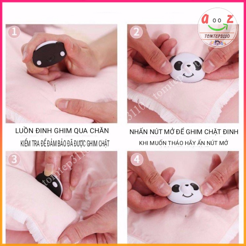 Set 8 Ghim Kẹp Chăn Ga Gối Chống Xô Lệch