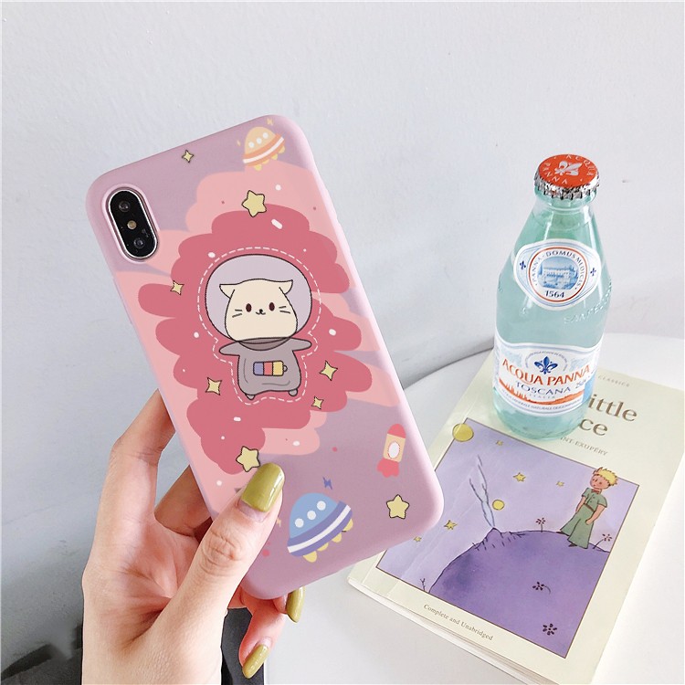 Ốp lưng iphone Mèo Không Gian TPU trơn dẻo mềm 5/5s/6/6plus/6s/6splus/7/7plus/8/8plus/x/xr/xs/11/12/pro/max/plus/promax | BigBuy360 - bigbuy360.vn