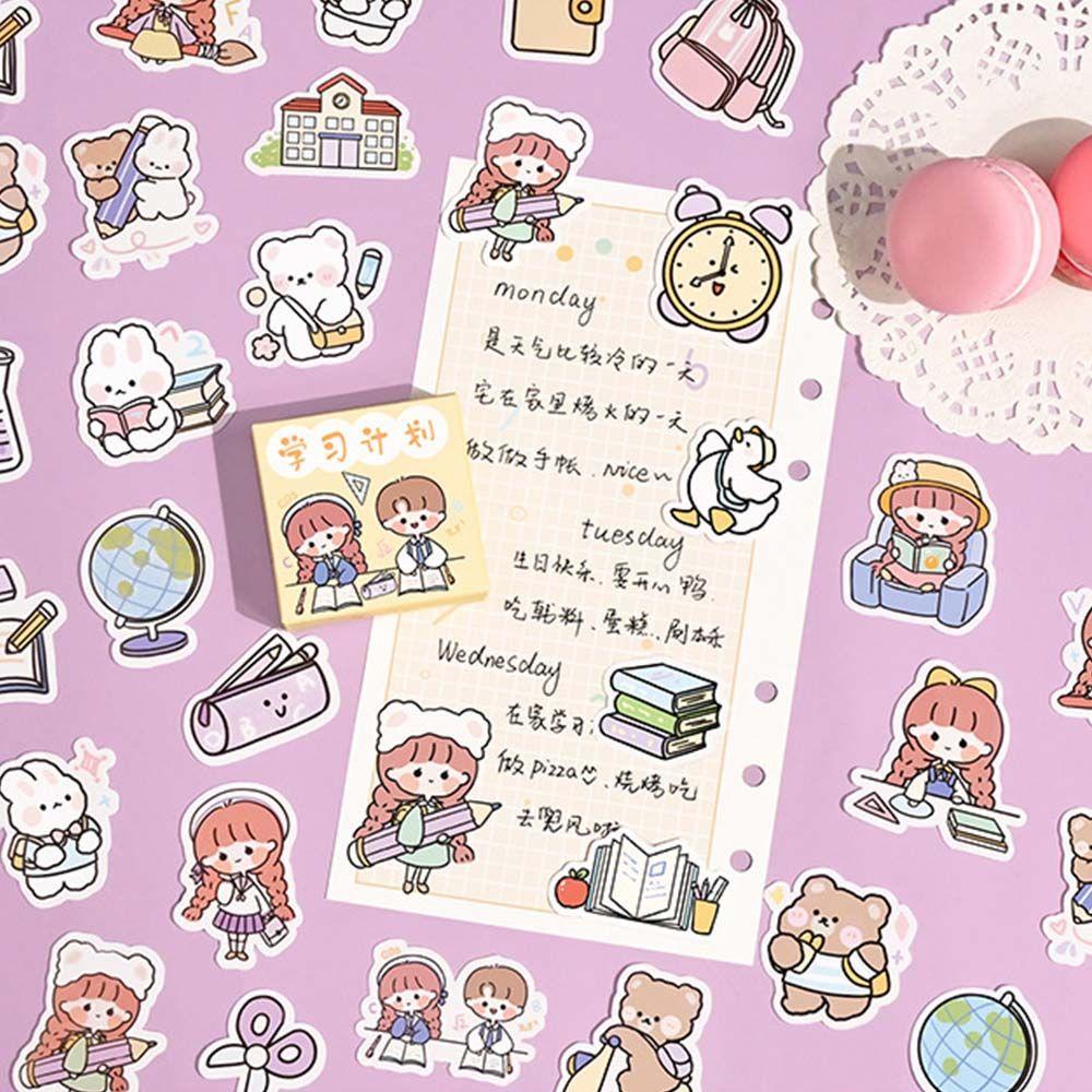 Mmluck Set Sticker Hoạt Hình Dán Trang Trí Sổ Tay DIY Quà Tặng Cho Học Sinh