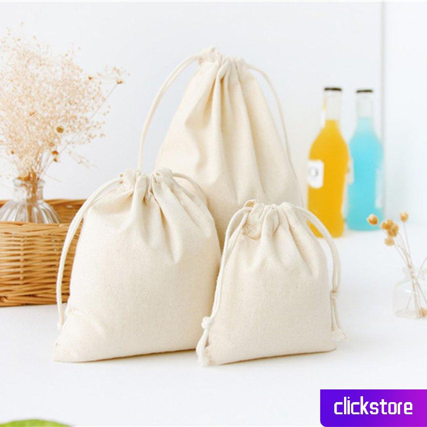 Túi Dây Rút Cotton Màu Sắc Ngọt Ngào