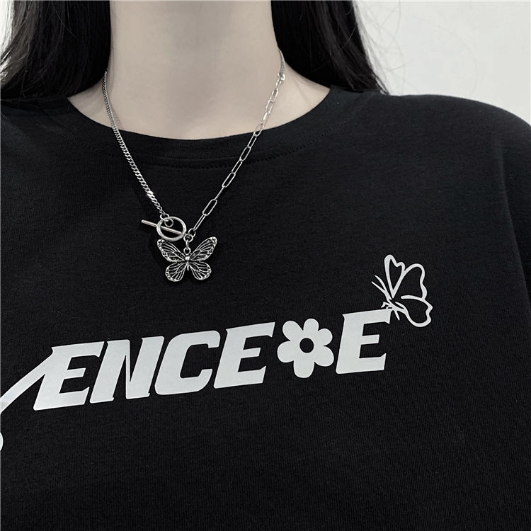 Dây Chuyền Sợi Xích Phối Mặt Hình Bướm 22328