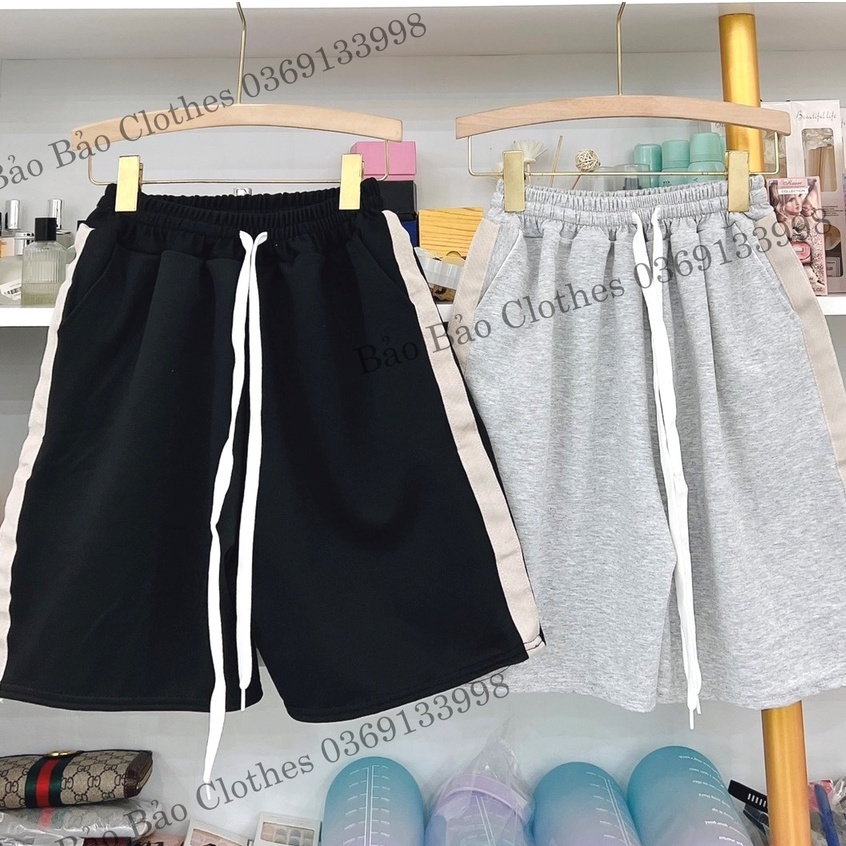 Quần Đùi Ngố Unisex Nam Nữ Đai To Không Gấu  Dáng Rộng  Thể Thao Hot Trend