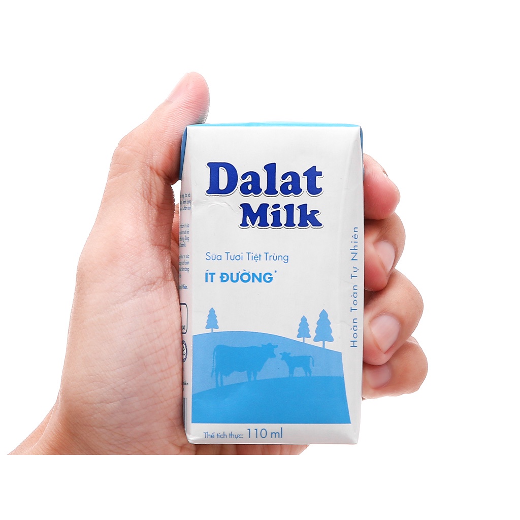THÙNG 48 HỘP 110ML SỮA TƯƠI TIỆT TRÙNG ĐÀ LẠT  MILK