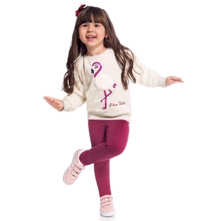  set quần legging lót lông bé gái 