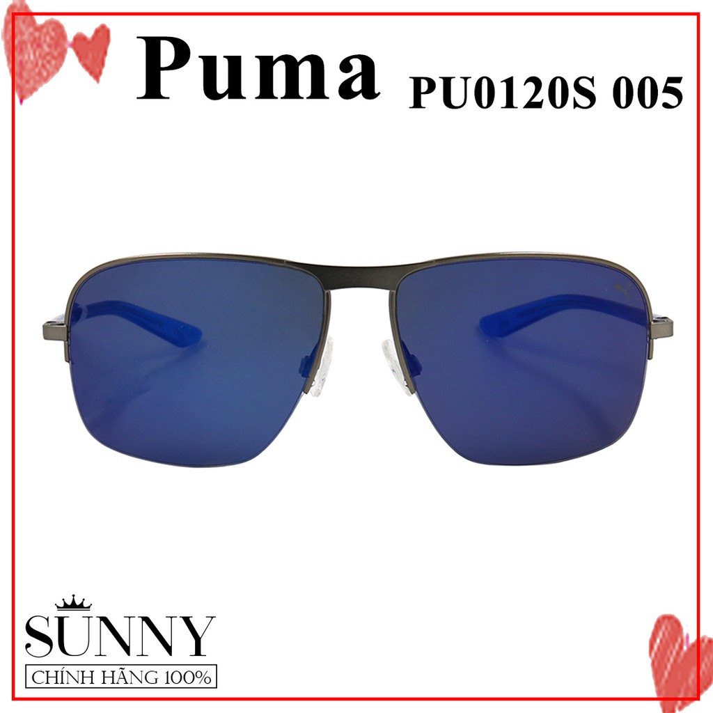 Kính mát nam nữ chính hãng Puma PU0120S màu sắc thời trang, thiết kế dễ đeo bảo vệ mắt