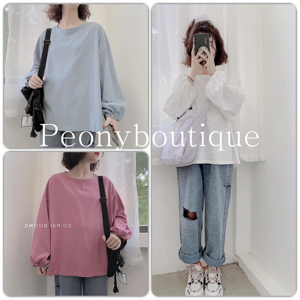 Áo Thun Tay Bồng Nữ 🌸 Phông trơn BULGING bo chun bánh bèo tiểu thư màu Xanh | Hồng | Cam | Trắng Ulzzang 🌸 💝