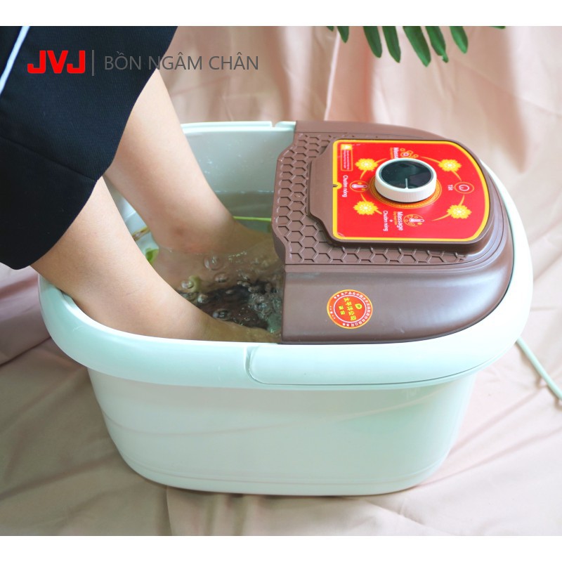 Chậu ngâm chân massage JVJ cao cấp - Bồn ngâm chân mát xa hồng ngoại