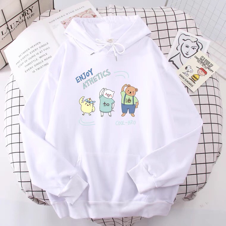 Áo Hoodie Lợn Enjoy, Áo nỉ Unisex from rộng, Chất nỉ ấm mặc không xù, thiết kế phong cách - MODY