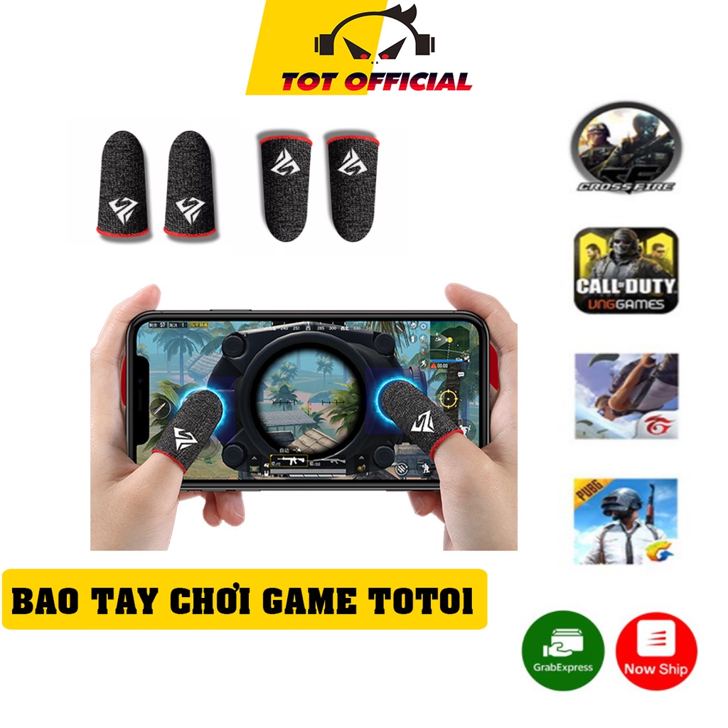 Găng tay chơi Game Sợi Bạc TOT01 Cao Cấp chống mồ hôi tay, tăng độ nhậy cảm ứng ,phụ kiện chơi game