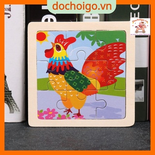 Đồ chơi ghép hình 9 mảnh size 11*11cm giúp phát triển trí tuệ cho bé 2 3 4 tuổi, đồ chơi trẻ em thông minh dochoigo.vn