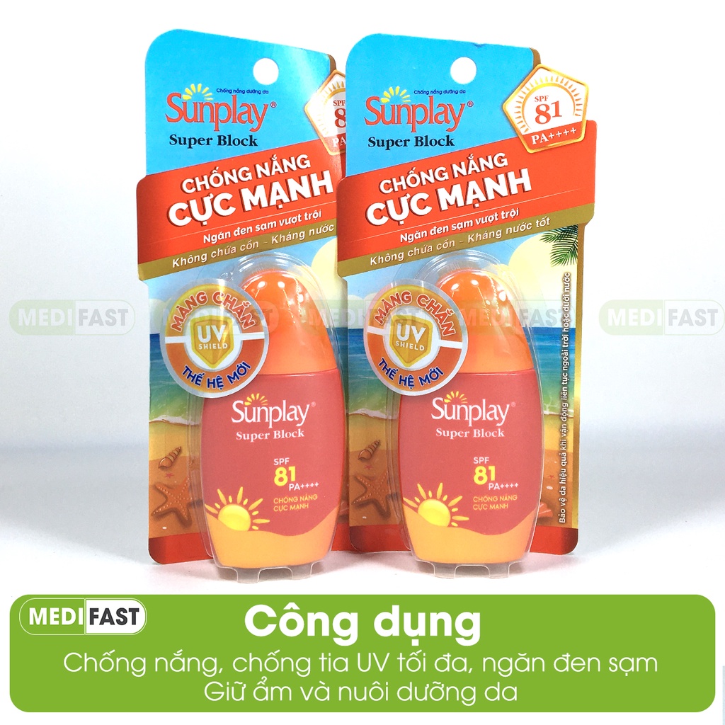 Kem chống nắng Sunplay cho da mặt, toàn thân, chống nắng cho bé và da nhạy cảm - sữa chống nắng chống tia UV ngăn đen da