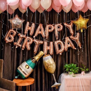 Set bóng happy birthday trang trí sinh nhật