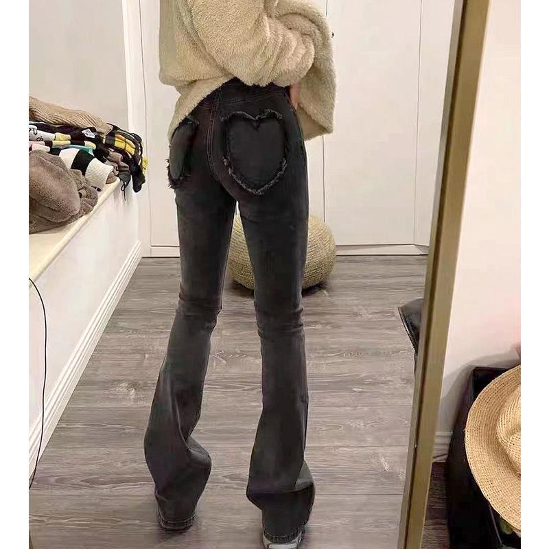 ™☎♧Quần Denim Màu Đen Dáng Ôm Phong Cách Mỹ Cá Tính Cho Nữ