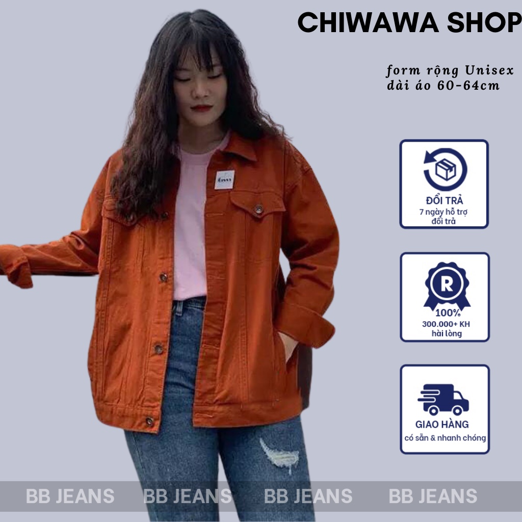 Áo Khoác kaki jean form rộng nhiều màu TRA279