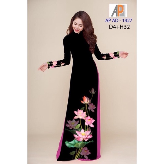 Vải may áo dài hoa sen in 3D.Có clip vải thật