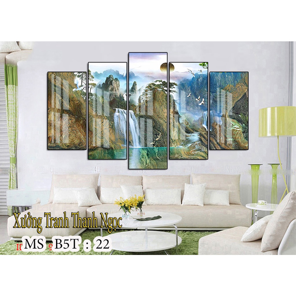 Set 5 tranh treo tường 💥SIÊU ĐẸP💥 bộ tranh treo phòng khách hài hòa, tự nhiên mang lại vẻ sang trọng cho căn phòng | BigBuy360 - bigbuy360.vn