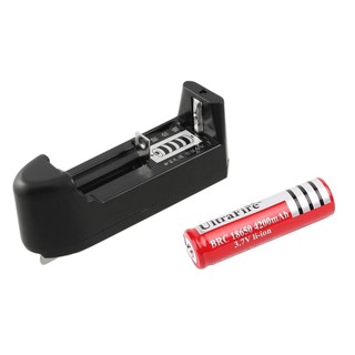 Bộ sạc + pin li-ion 18650 cho đèn pin siêu sáng