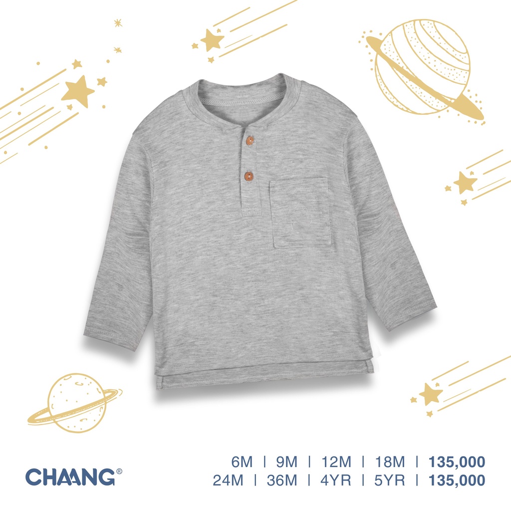 [CHAANG] Áo cổ trụ Cosmos ghi xước