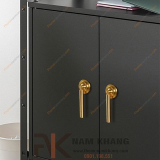 Núm tay nắm tủ dạng thanh tròn NK284-VM (Màu Vàng Mờ)