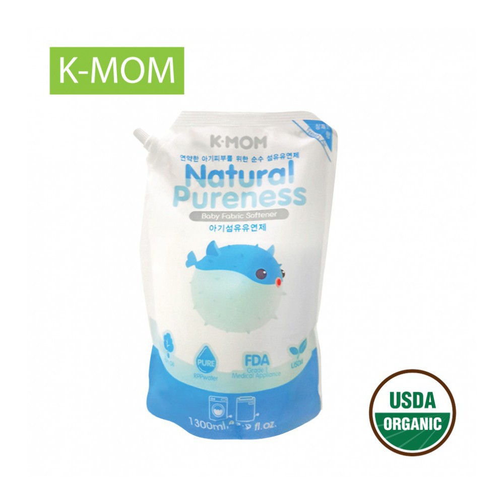 Nước xả vải sơ sinh hữu cơ (organic) Kmom-Hàn Quốc