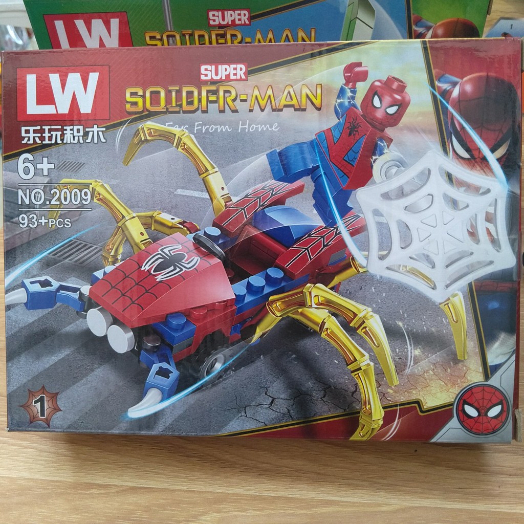 Lắp ráp xếp hình người nhện Spider Man No.2009(4 mẫu quý khách chat chọn mẫu)